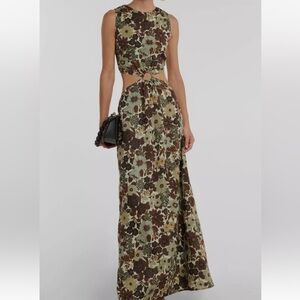 Floral Cutout Maxi Dress